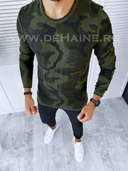 Bluza barbati kaki slim fit T3705 14-5.1